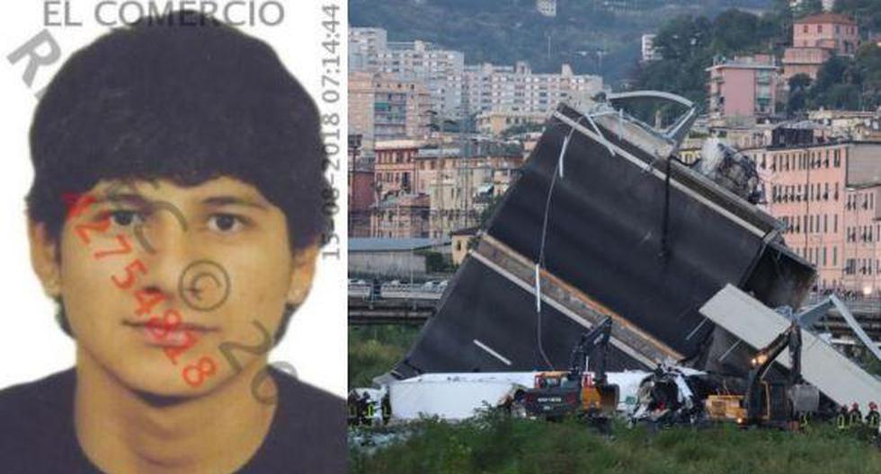 Carlos Erazo Trujillo, de 27 años, falleció en el derrumbe del puente de Génova, Italia. (Foto: Reniec/AFP)