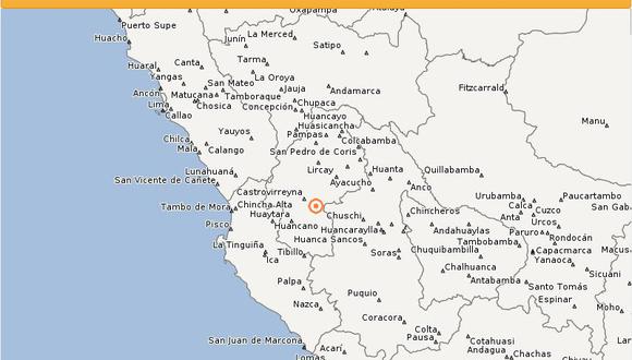 Temblor de 4,3 grados se sintió en Huancavelica
