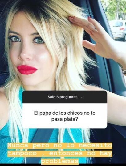 Wanda Icardi atacando a Maxi López en Instagram Stories.
