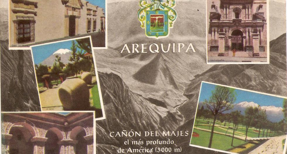 Como esta tarjeta postal, dedicada a la belleza natural y arquitectónica de Arequipa, el archivo Gonzalo de Reparaz custodia unas mil que documentan la belleza del Perú entre los años 50 a 70. Foto: Archivo Gonzalo de Reparaz