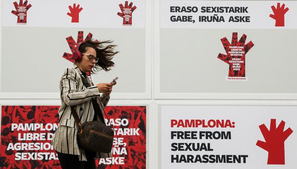 El Ayuntamiento de Pamplona implementó una nueva campaña para prevenir los casos de abusos sexuales durante la celebración.  (Fuente: EFE)