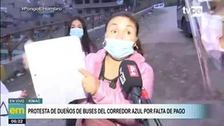 Rímac: propietarios de buses del Corredor Azul denuncian retrasos en pago de alquiler de unidades 