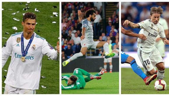 Ronaldo, Salah y Modric lucharán por ser distinguidos por ser el jugador del año de la UEFA | Fotos: agencias Reuters, AP