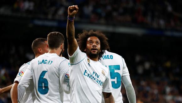 Real Madrid: Marcelo y el golazo que incluye taco, amague y remate cruzado. (Foto: AFP)