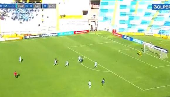 El primer gol de Arroé con la camiseta de Alianza Lima. (Foto: captura de video)