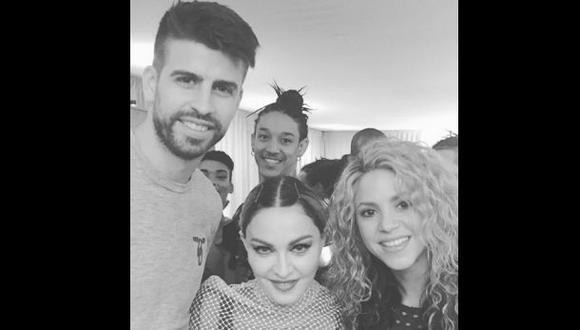 Shakira y Piqué presumen encuentro con Madonna en Barcelona