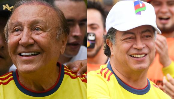 Rodolfo Hernández (izq) y Gustavo Petro disputarán la segunda vuelta presidencial en Colombia este domingo 19 de junio. (GETTY IMAGES).