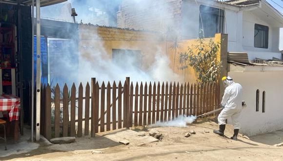 Inspectores del Minsa recorrieron 400 viviendas tras detección de un caso positivo de dengue en Villa María del Triunfo. (Foto: Minsa)