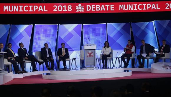 En el marco de las Elecciones 2018, el JNE organiza este domingo el primer debate entre diez de los veinte candidatos a la alcaldía de Lima. (Foto: Anthony Niño de Guzmán/ El Comercio)