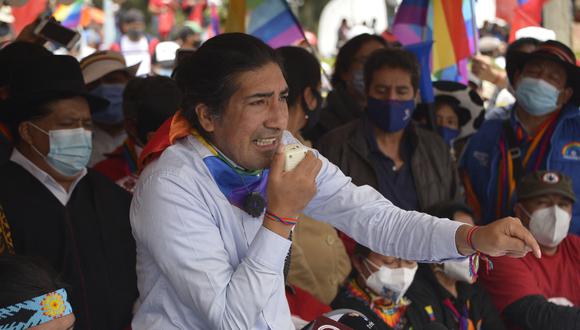 Imagen de archivo | El candidato presidencial ecuatoriano por el movimiento Pachakutik, Yaku Pérez.  (Foto de RODRIGO BUENDÍA / AFP)