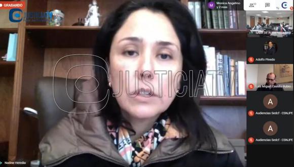 Heredia viene siendo investigada por delito de colusión en agravio del Estado. (Foto: Justicia TV)