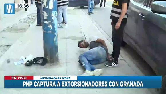 Policía Nacional captura a extorsionadores en San Martín de Porres. (Foto: Canal N)