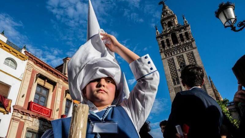 The celebration of Holy Week goes beyond the religious in cities like Seville.  (GET IMAGES).