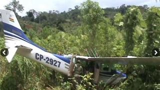 Vraem: PNP derribó avioneta boliviana con 288 kilos de cocaína