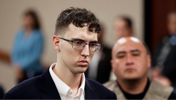 Patrick Crusius, es procesado en el Tribunal de Distrito 409 del estado en El Paso, Texas, bajo la presidencia del juez Sam Medrano, el 10 de octubre de 2019. (Foto referencial de Mark Lambie/The El Paso Times vía AP)