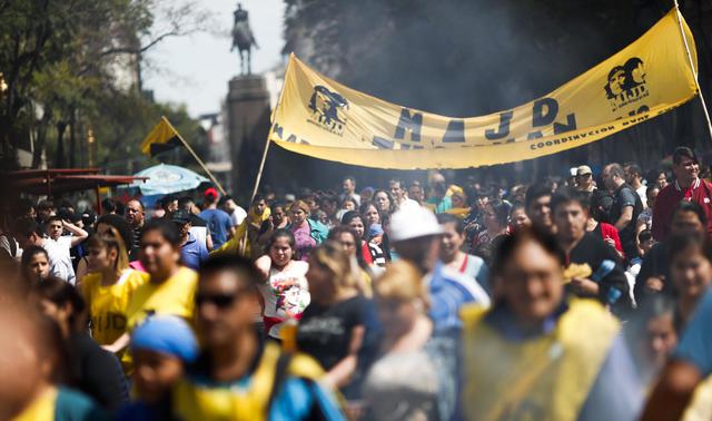Paro general en Argentina: miles marchan contra el "ajuste" de Mauricio Macri. (EFE).