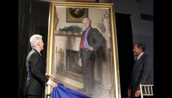 La sombra de Monica Lewinsky en un retrato de Bill Clinton
