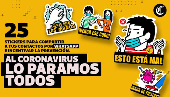 Descarga los stickers de El Comercio. (Diseño: El Comercio)