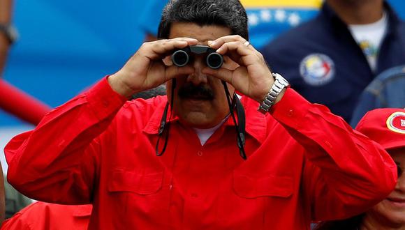 El presidente de Venezuela Nicolás Maduro encabezó una manifestación oficialista en Caracas. (AFP).