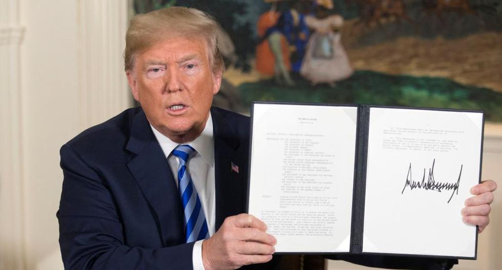 En noviembre, Donald Trump firmó un memorando para romper el pacto nuclear con Irán en la Casa Blanca, (Foto: EFE)