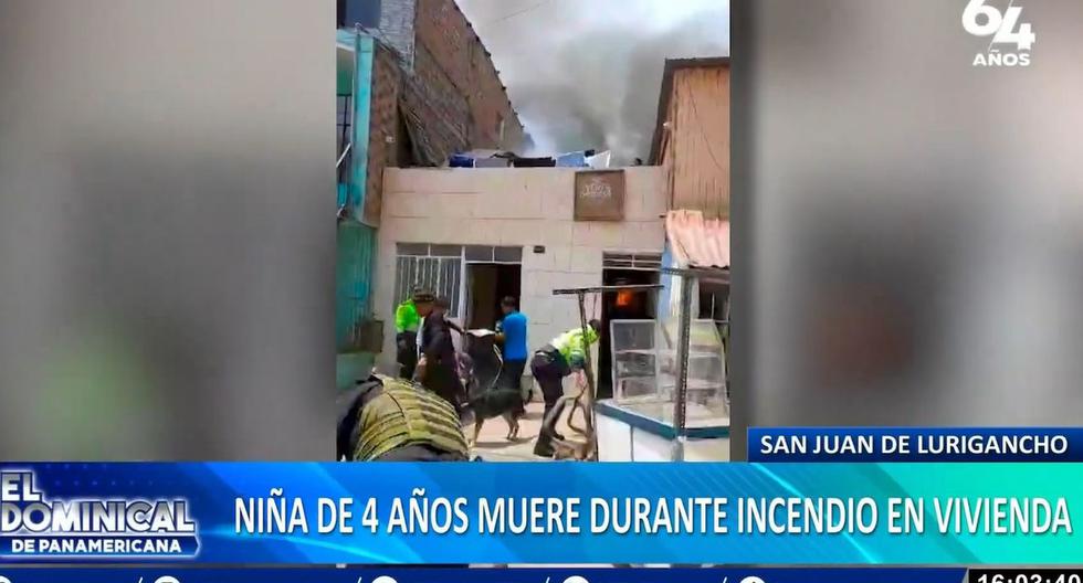 San Juan de Lurigancho: una niña de 4 años murió en un incendio en su casa | VIDEO