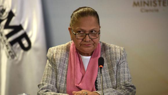 Fotografía de archivo fechada el 10 de agosto de 2018 que muestra a la fiscal general de Guatemala, María Consuelo Porras, durante una rueda de prensa en Ciudad Guatemala (Guatemala) | Foto: EFE/ Edwin Bercián/ARCHIVO