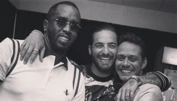 Maluma junto a sus artistas de larga trayectoria: Puff Daddy y Marc Anthony. (Foto: Instagram)