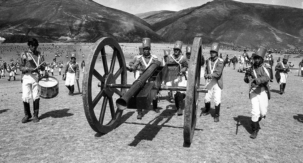Escenificación de la Batalla de Ayacucho. Foto: Jorge Angulo/ Archivo Histórico El Comercio