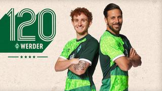 Claudio Pizarro se luce en la presentación de la camiseta especial por los 120 años de Werder Bremen | VIDEO