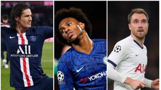 Con Cavani, Willian y Eriksen, la lista de los jugadores top que quedarán libres la próxima temporada | FOTOS