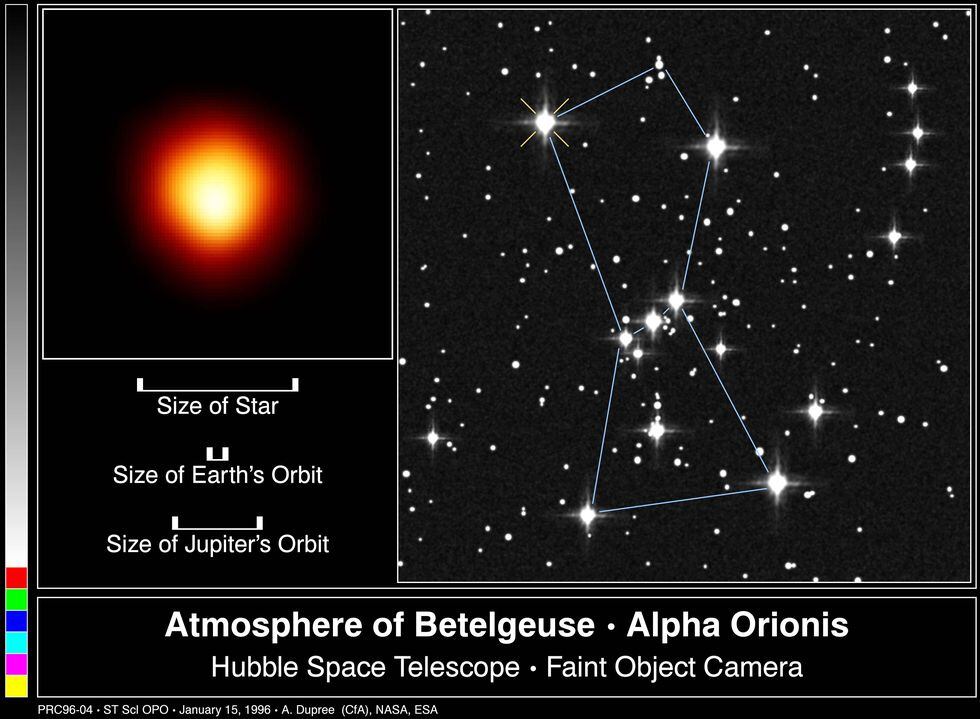 Alpha Orionis tiene una masa doce veces mayor a la del Sol. (Imagen: NASA)