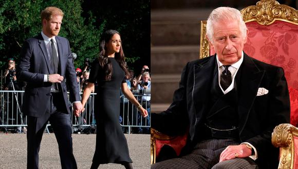 ¿Harry y Meghan Markle están molestos con el rey Carlos III? Qué pasó | Composición: AFP