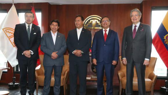 Pedro Castillo participa en Consejo Presidencial Andino junto con sus pares de Colombia, Ecuador y Bolivia (Foto: CAN)