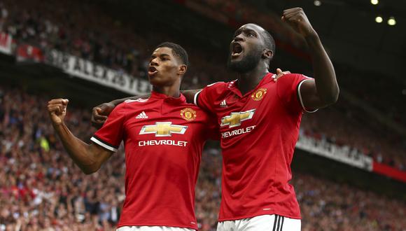 Romelu Lukaku y su estreno goleador: marcó doblete con el Manchester United. (Foto: AFP)