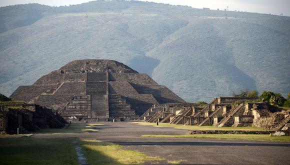 Vista general de la Pirámide la Luna, en la zona arqueológica de Teotihuacán. (Foto: EFE)