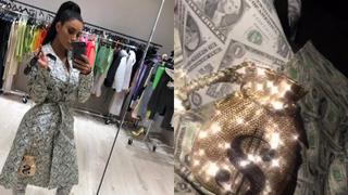 Kim Kardashian sorprende con traje de "dólares" en Instagram