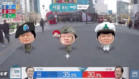 Así anuncia la televisión de Corea del Sur su nuevo presidente