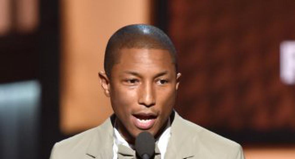 Pharrell Williams se alzó con un gramófono por su performance de \"Happy\". (Foto: Getty Images)