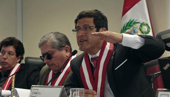 Guido Aguila, presidente del CNM, fue quien dirigió la ronda de entrevistas a los candidatos a la Corte Suprema. (Foto: CNM)