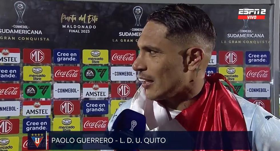 Paolo Guerrero after winning the Copa Sudamericana: “I have been here for three months and I have lived incredible moments”