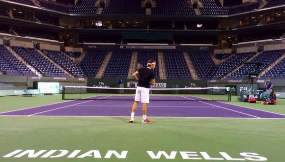 Federer ya entrena en Indian Wells, el primer Masters del año