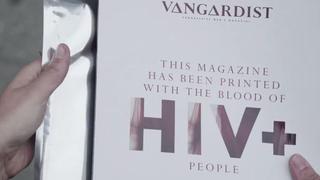 Imprimen revista con sangre de portadores de VIH