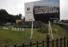 Municipalidad de Jesús María plantará 100 árboles en el Campo de Marte