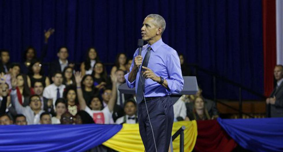 Barack Obama se presentó en la PUCP. (Foto: EFE)
