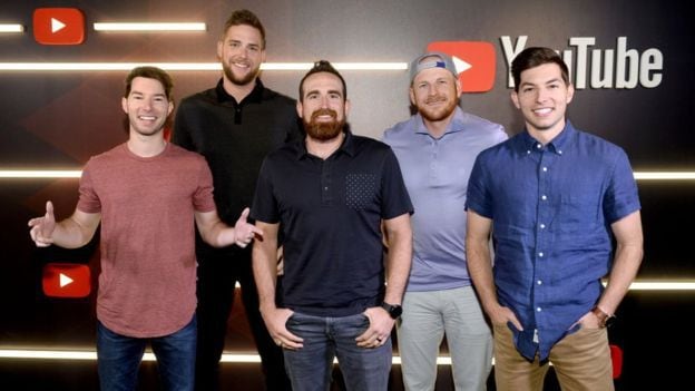 Dude Perfect, creado por cinco amigos, es el segundo canal con más ganancias de 2019. (Foto: Getty Images)