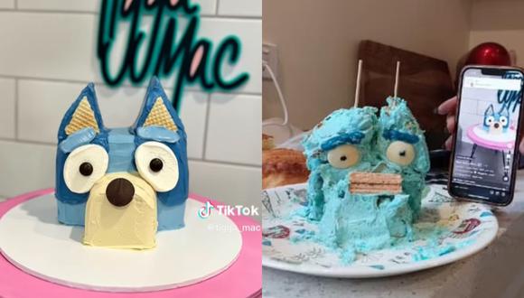 La decepción de una joven al intentar recrear un pastel de la serie animada  Bluey: “Abominable” | nnda nnrt | VIRALES | MAG.