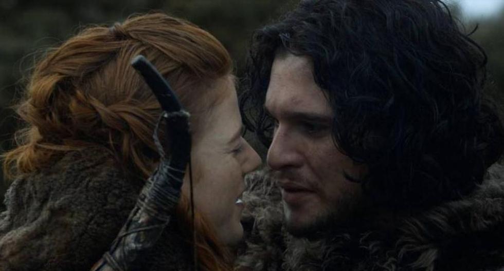 Rose Leslie es Ygritte y Kit Harington es Jon Snow en 'Game of Thrones' (Foto: HBO)