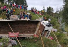 Cusco: un muerto y al menos tres heridos graves en despiste de camión | FOTOS