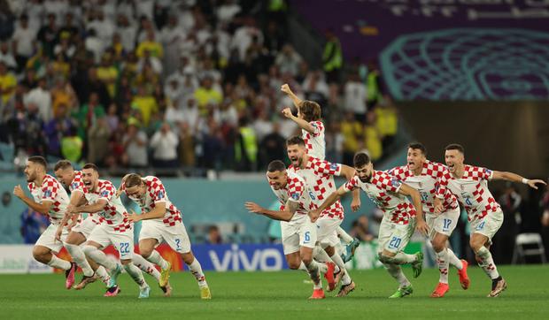 The Croats indulge in euphoria after beating Brazil.  (Photo: AFP)