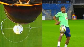 Desde 35 metros de altura: le lanzan un balón a Neymar y lo controla con un solo toque | VIDEO